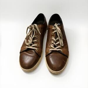 RODD GUNN BROWN LEATHER SNEAKERS SIZE US8 /EU41 GOOD CONDITION!